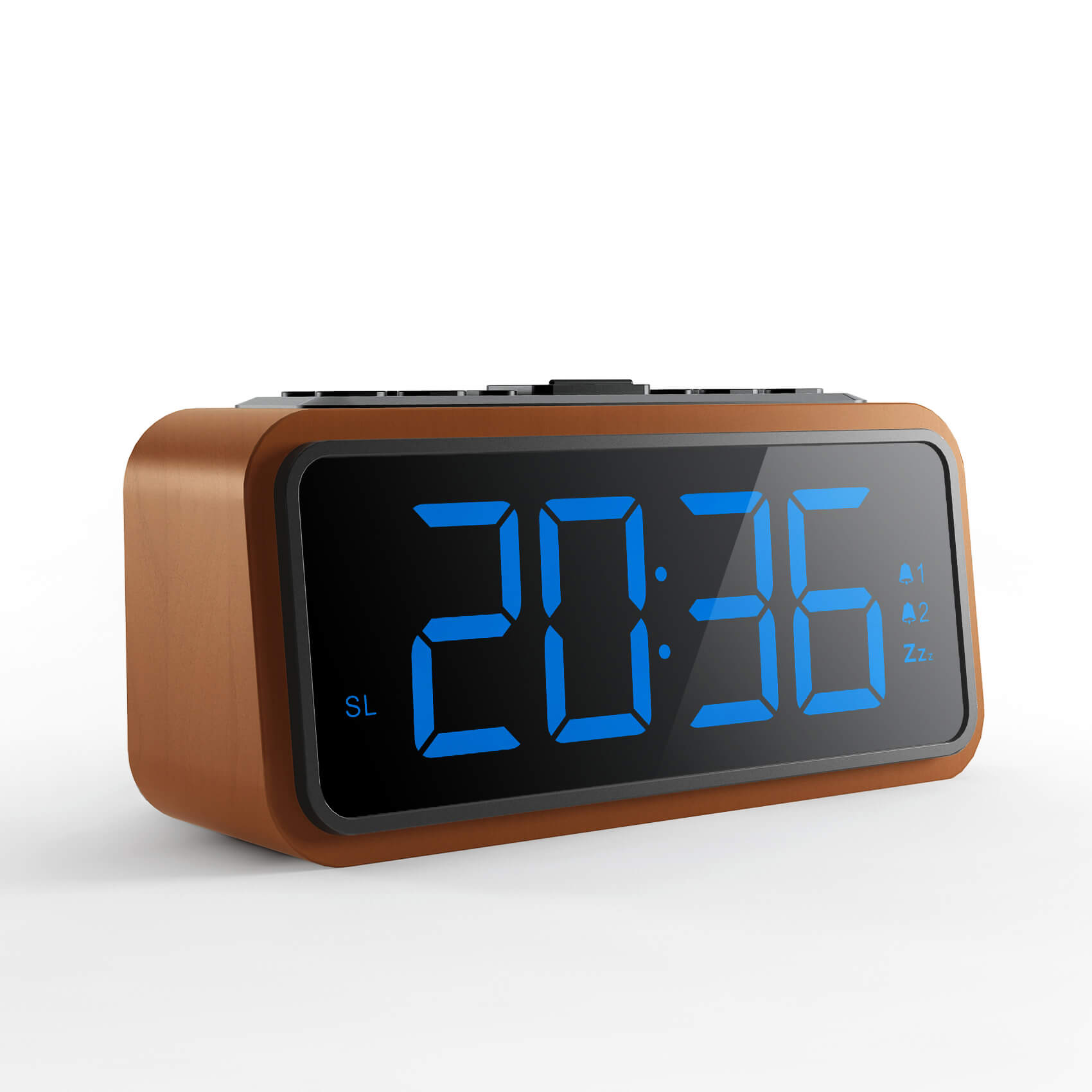 Wooden Alarm Clock with FM Radio | HAPTIME