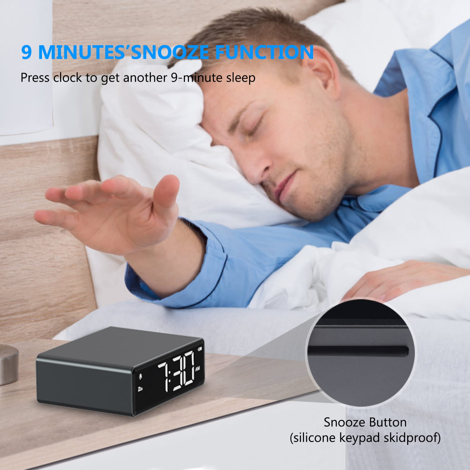 Mini Alarm Clock | Bedside Clock | Digital Clock Led
