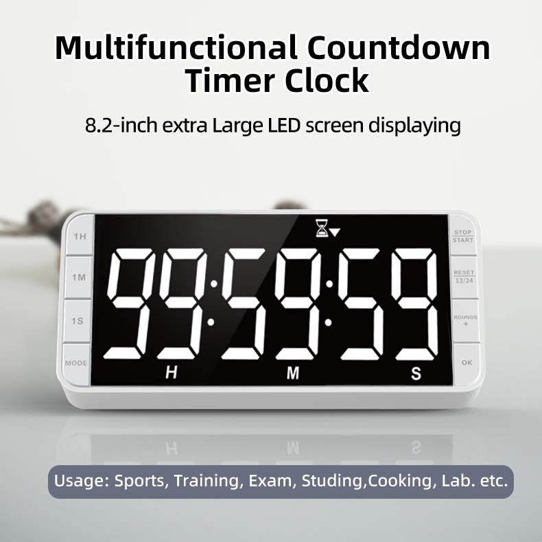 Big Screen Countdown Timer for Meetings and Presentations Easy-to-Read LED Display Battery Operated Classroom Timer