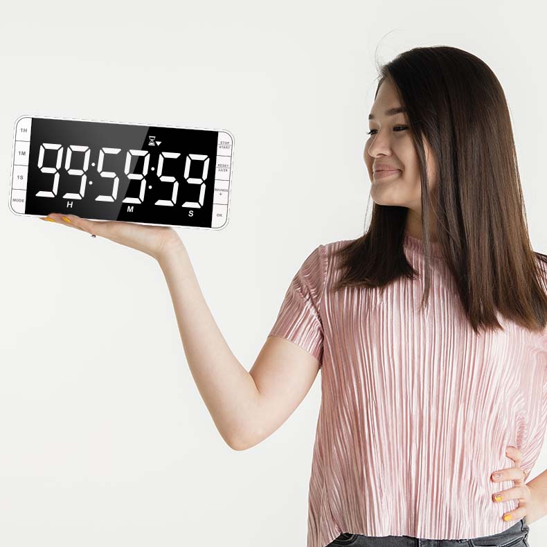 Big Screen Countdown Timer for Meetings and Presentations Easy-to-Read LED Display Battery Operated Classroom Timer