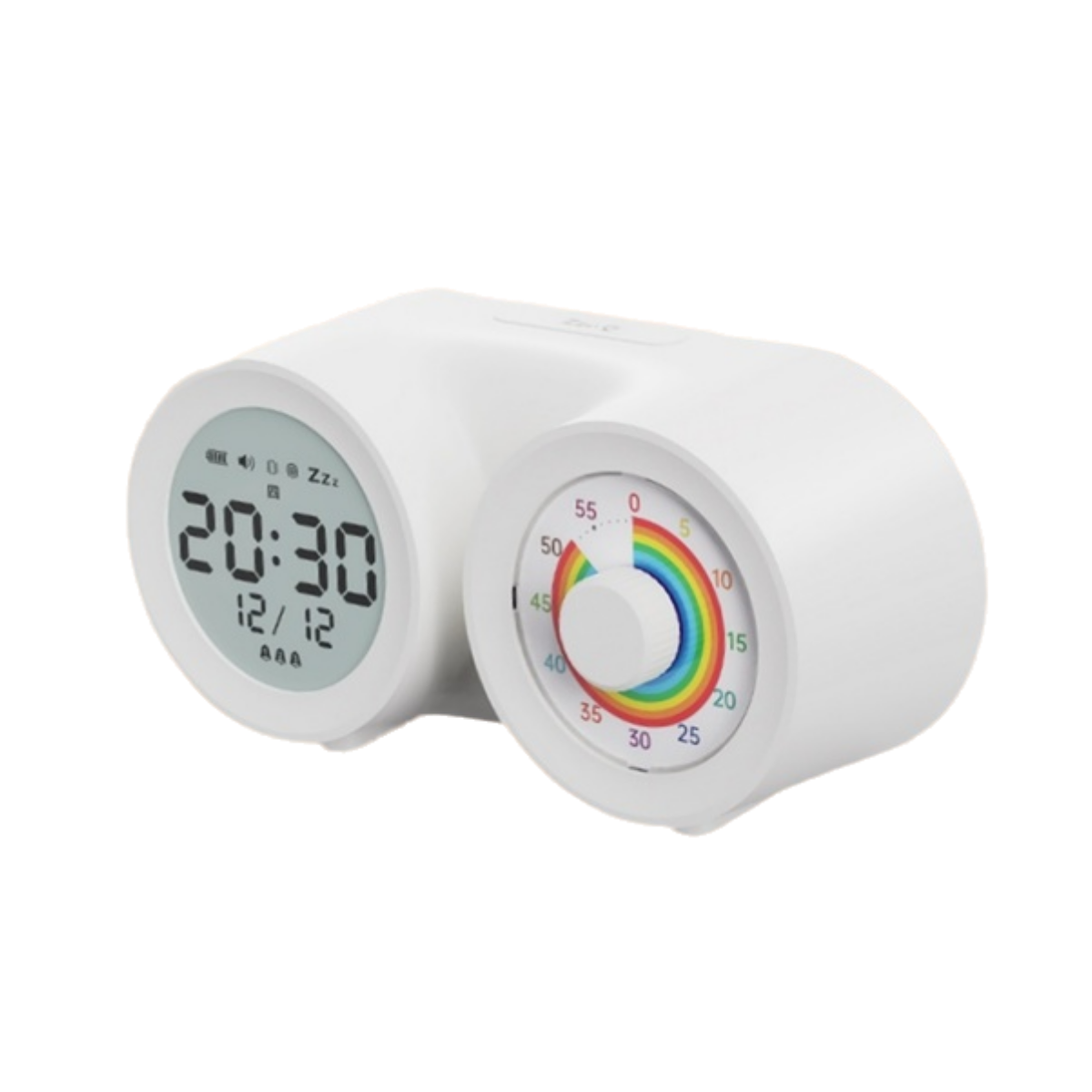 Digital Rechargeable Alarm Clock Night Light Visual Timer Temperature Display Dual Display 60-Minute Visual Timer for Kids