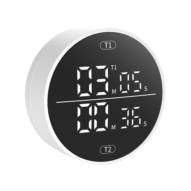Dual-Screen Digital Timer Large Led Display Cooking Timer Loud Volume Alarm Magnetic Back Count Up/Down Memory Visual Timer