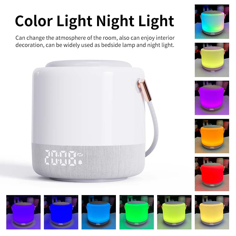 Night Light Alarm Clock Led Light Table LampsThermometer USB Charging Dimmable Dimmable Toned Timer Night Light Digital Clock