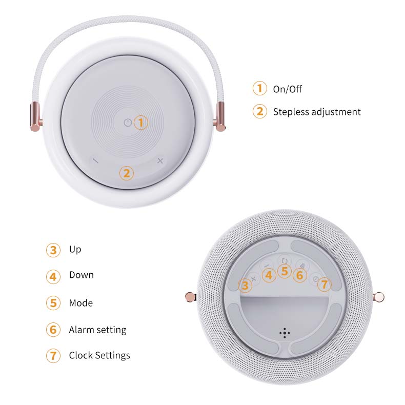 Night Light Alarm Clock Led Light Table LampsThermometer USB Charging Dimmable Dimmable Toned Timer Night Light Digital Clock